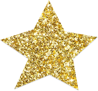 Gold Star Scrapbook Element